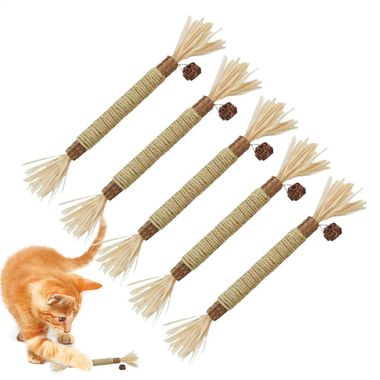5pc Natural Silvervine Sticks Cat Toy
