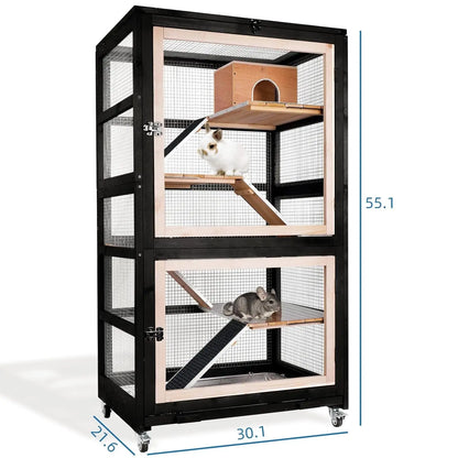 5-Level Stainless Steel Tray Rodent Habitat, Customized