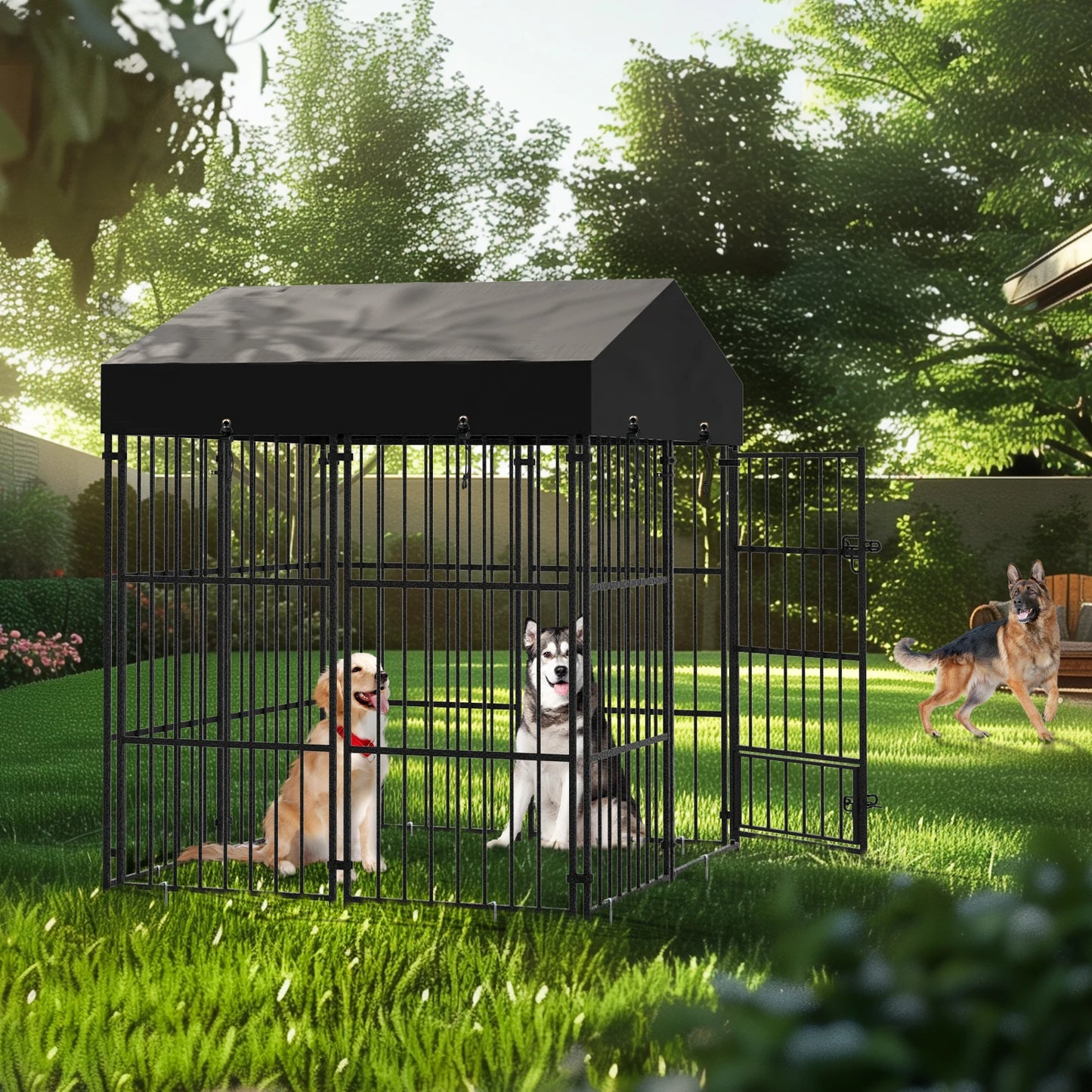 XS-L Outdoor Heavy Duty Pet Kennel with Roof