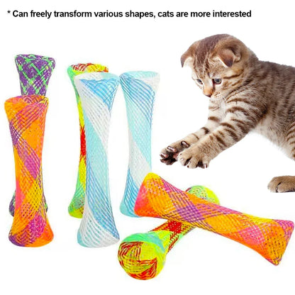 10Pcs Telescopic Tube Spiral Spring Pet Toys