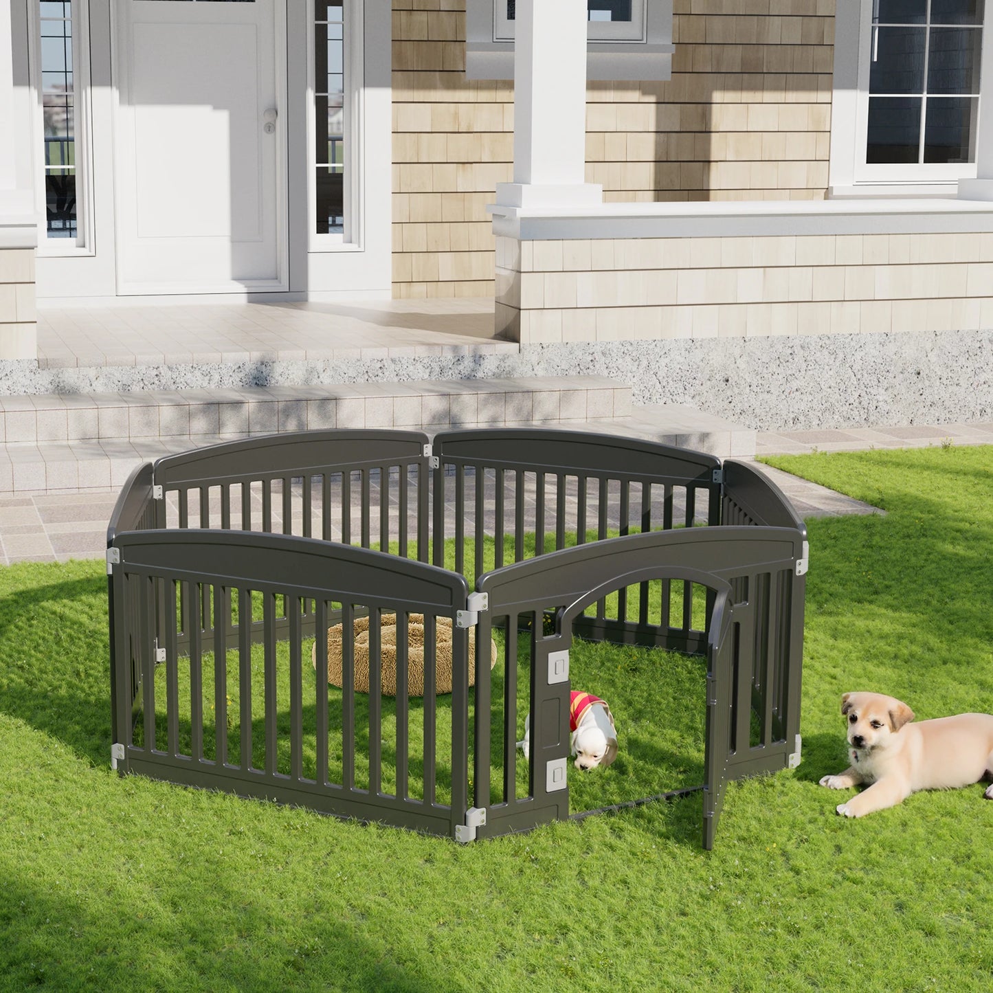 JHK 6 Panel Plastic Pet Playpen