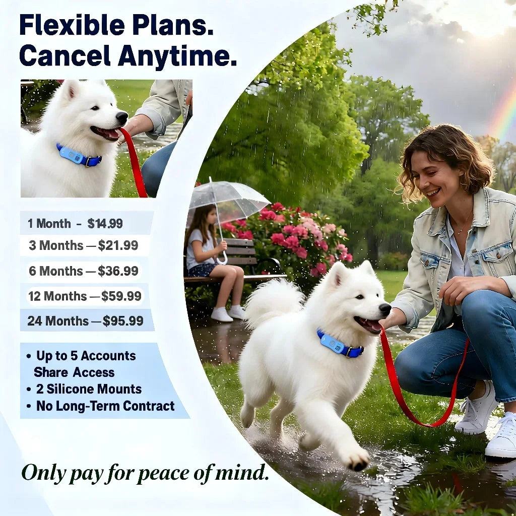GPS Pet Tracker, WiFi Tracking, Lost Pet Locator