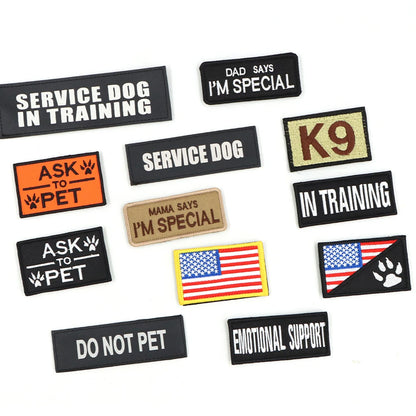 12 Pc Tactical Patch Bundle for Dog Vest/Harness