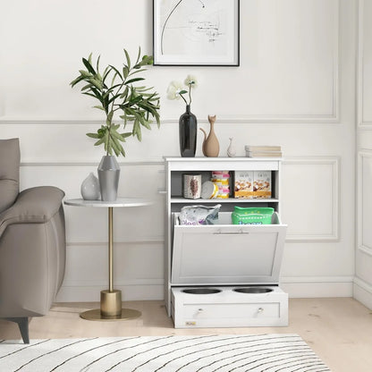 PawHut Pet Feeder Organizer w/Hanger for Food/Water