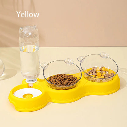3 in 1 Feeder & Automatic Water Bowl for Pets
