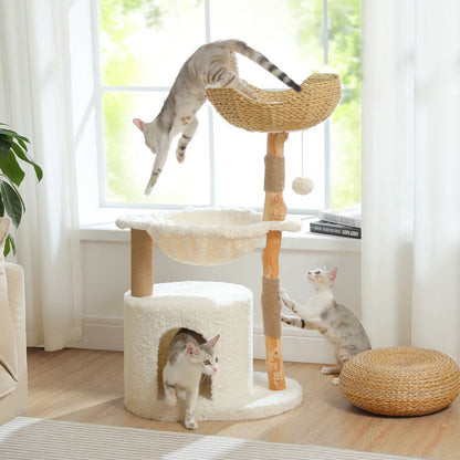 Solid Wood Indoor Cat Tree