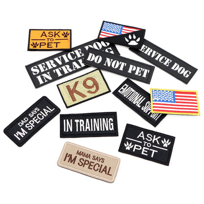 12 Pc Tactical Patch Bundle for Dog Vest/Harness