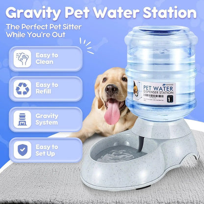 Automatic Pet Feeder and Waterer Set