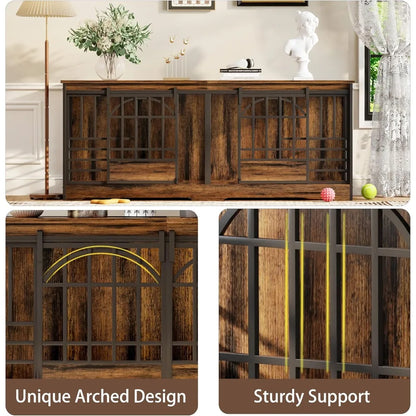 78 Inch Double Pet Crate Furniture