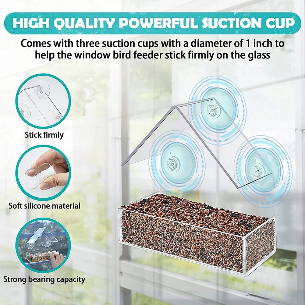 Transparent Window Bird Feeder
