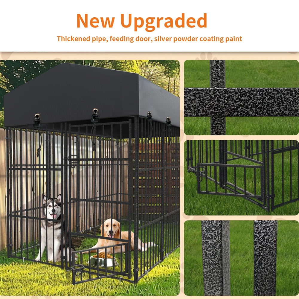 Outdoor/Indoor Heavy Duty Kennel Playpen w/Roof Cover