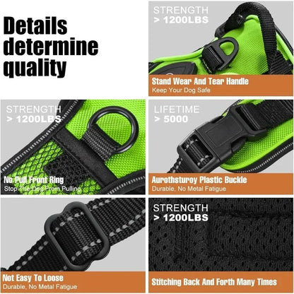 LED Rechargeable No Pull Dog Harness