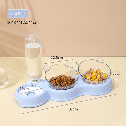 3 in 1 Feeder & Automatic Water Bowl for Pets