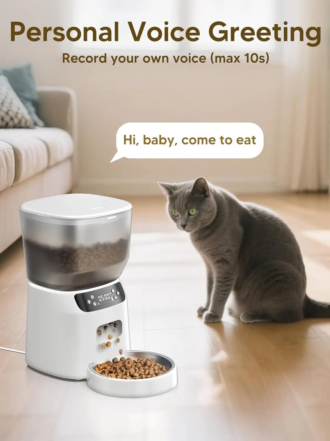 4L Automatic Pet Feeder w/Water Fountain