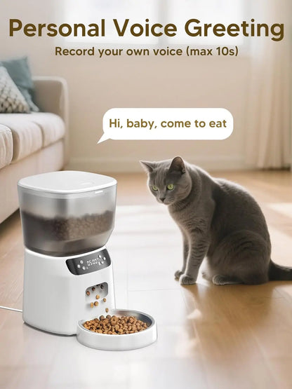 4L Automatic Pet Feeder w/Water Fountain