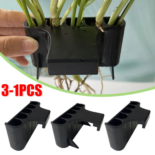 1-3Pcs Aquarium Plant Basket Rack Support with Hook