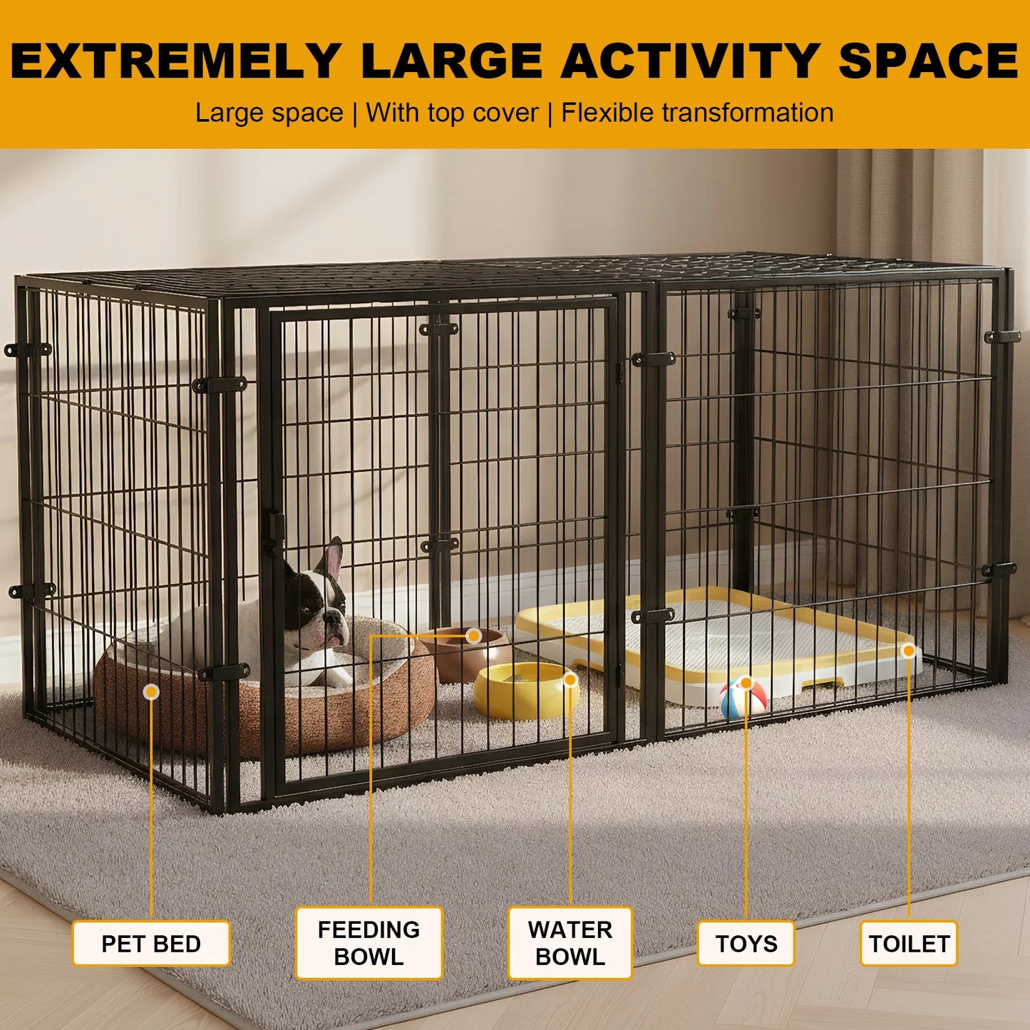 47IN Portable Pet Playpen