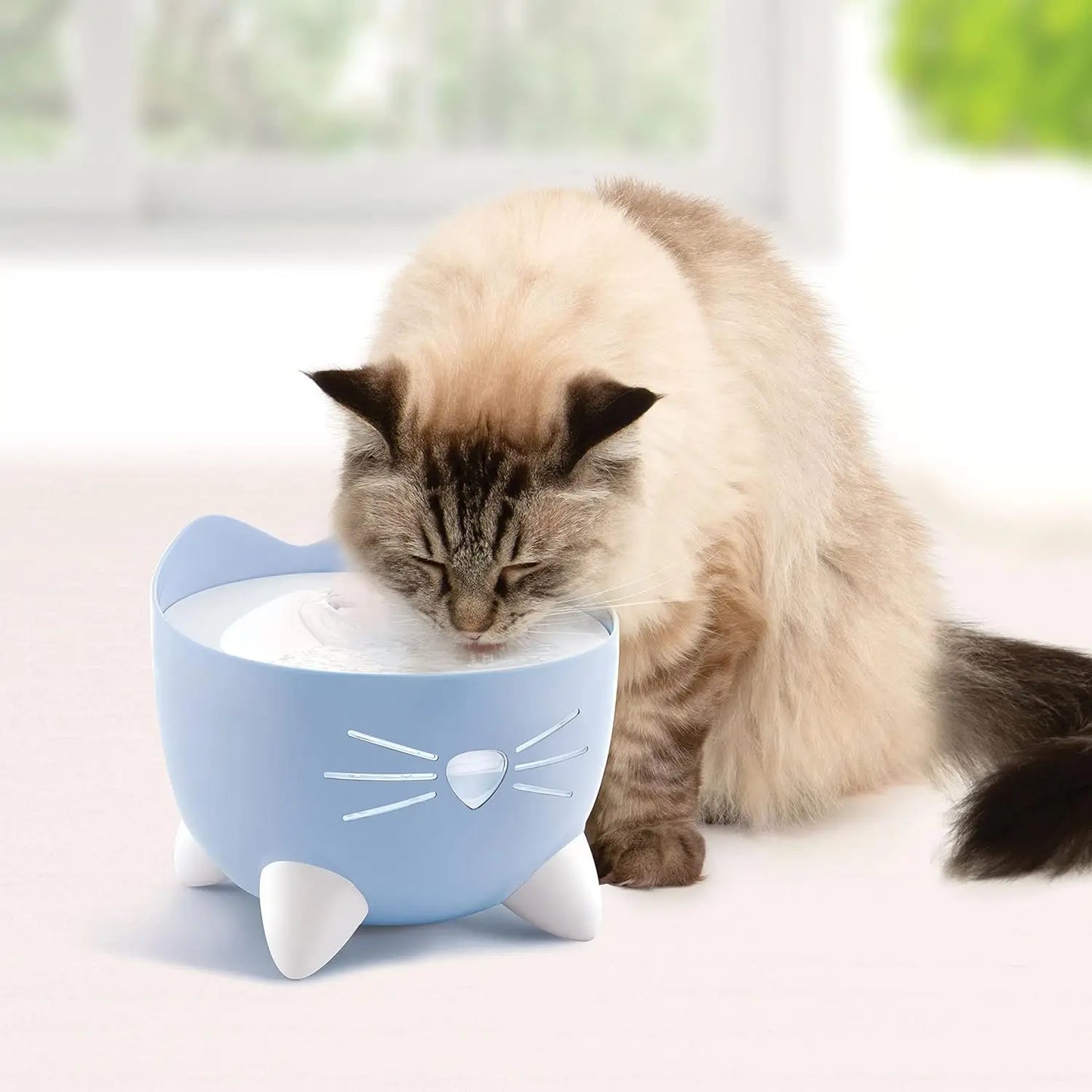 Blue Cat Pet Water Fountain