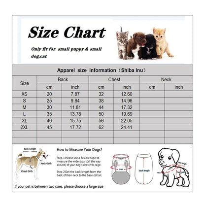 Warm Pet Fruit Hoodies in S to XXL