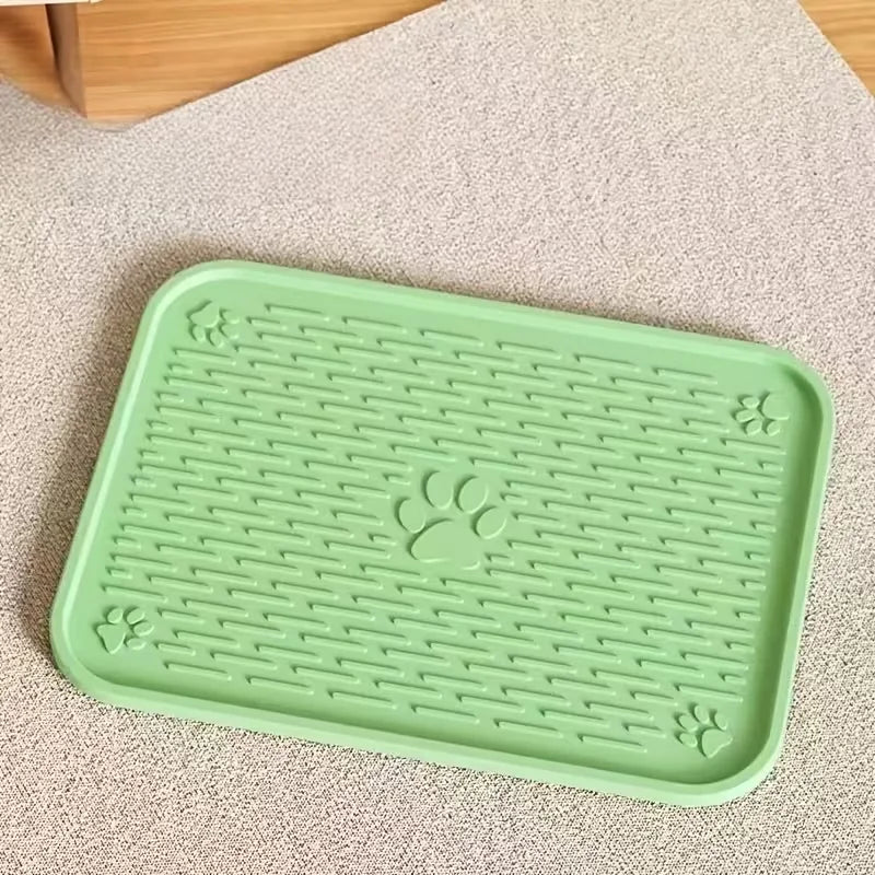 Anti-Slip Pet Food Mat w/Raised Edges