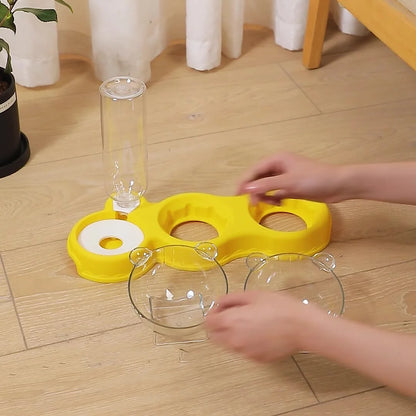 3 in 1 Feeder & Automatic Water Bowl for Pets