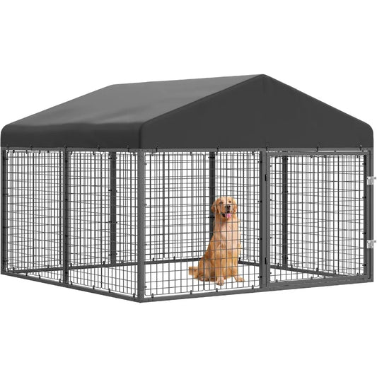Heavy Duty Outdoor Pet Enclosure w/Galvanized Roof