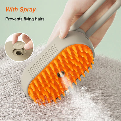 Pet Hair Brush with Steam Spray