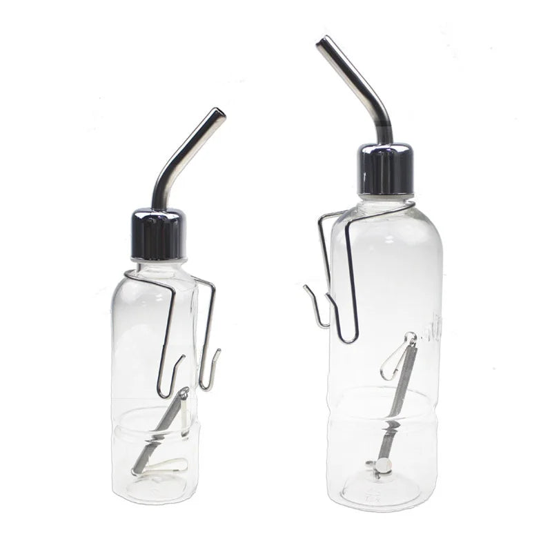 Small Pet Stainless Steel Hanging Water Bottle