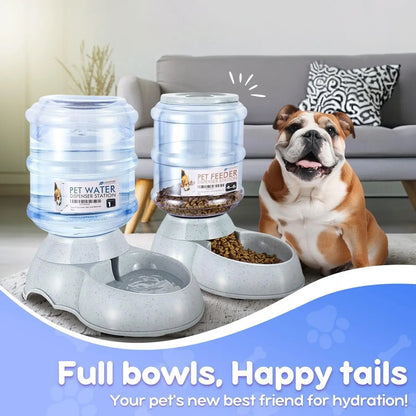 Automatic Pet Feeder and Waterer Set
