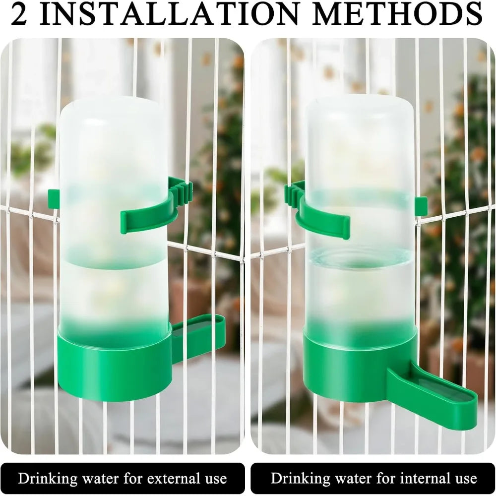 4 pcs Plastic Bird Water Feeder Drinker Clip