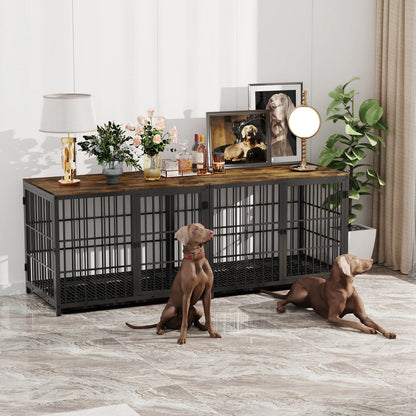 BINGOPAW XXL Black End Table Kennel w/3 Doors
