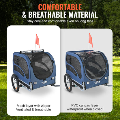 SucceBuy Pet Bicycle Carrier, Reflectors, Flag, Collapsible to Store