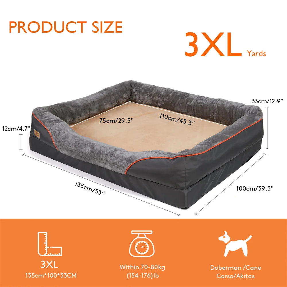 Jumbo Memory Foam Orthopedic Pet Bed