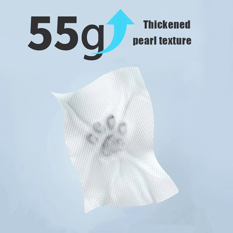 Hypoallergenic Pet Wipes, Unscented, 100 PCS