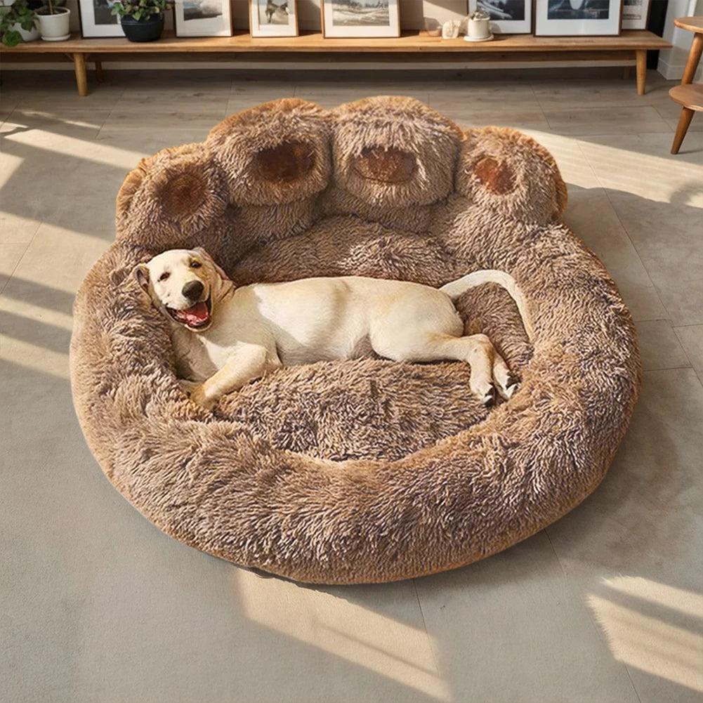 Fluffy Paw Shaped Pet Bed