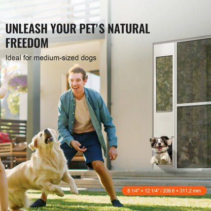 SucceBuy Sliding Glass Door Adjustable Height Pet Door