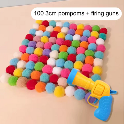 Interactive Toy Gun 10/20/30/100Pc Ball Launcher for Pets