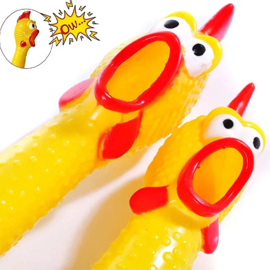 Yellow Rubber Chewing Toy for Aggressive Chewers