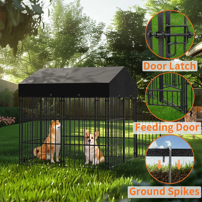 XS-L Outdoor Heavy Duty Pet Kennel with Roof