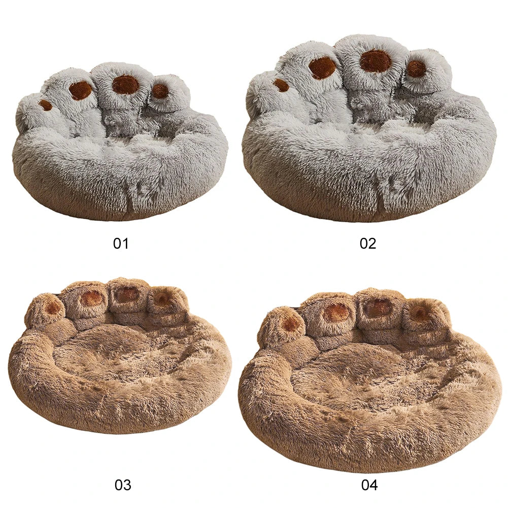 Fluffy Paw Shaped Pet Bed