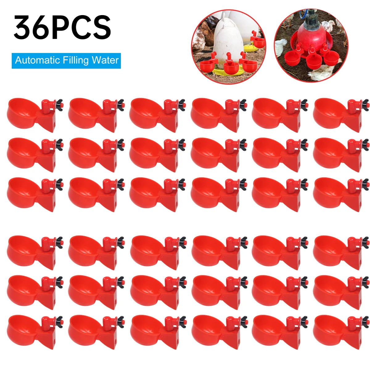 36-1PCS  Automatic Poultry Feeder Waterer