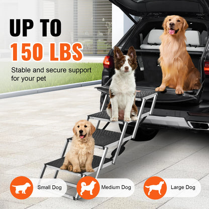 SucceBuy Pet Stairs for Vehicles (up to 150lbs)
