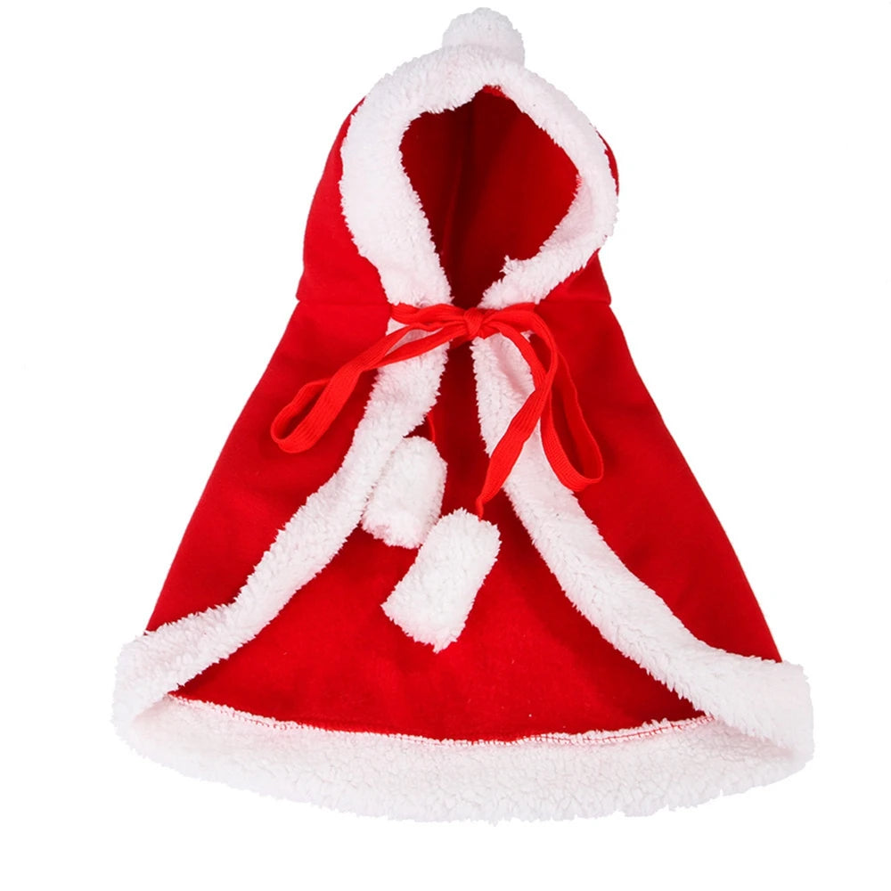 Christmas Pet Santa Cloak Costume