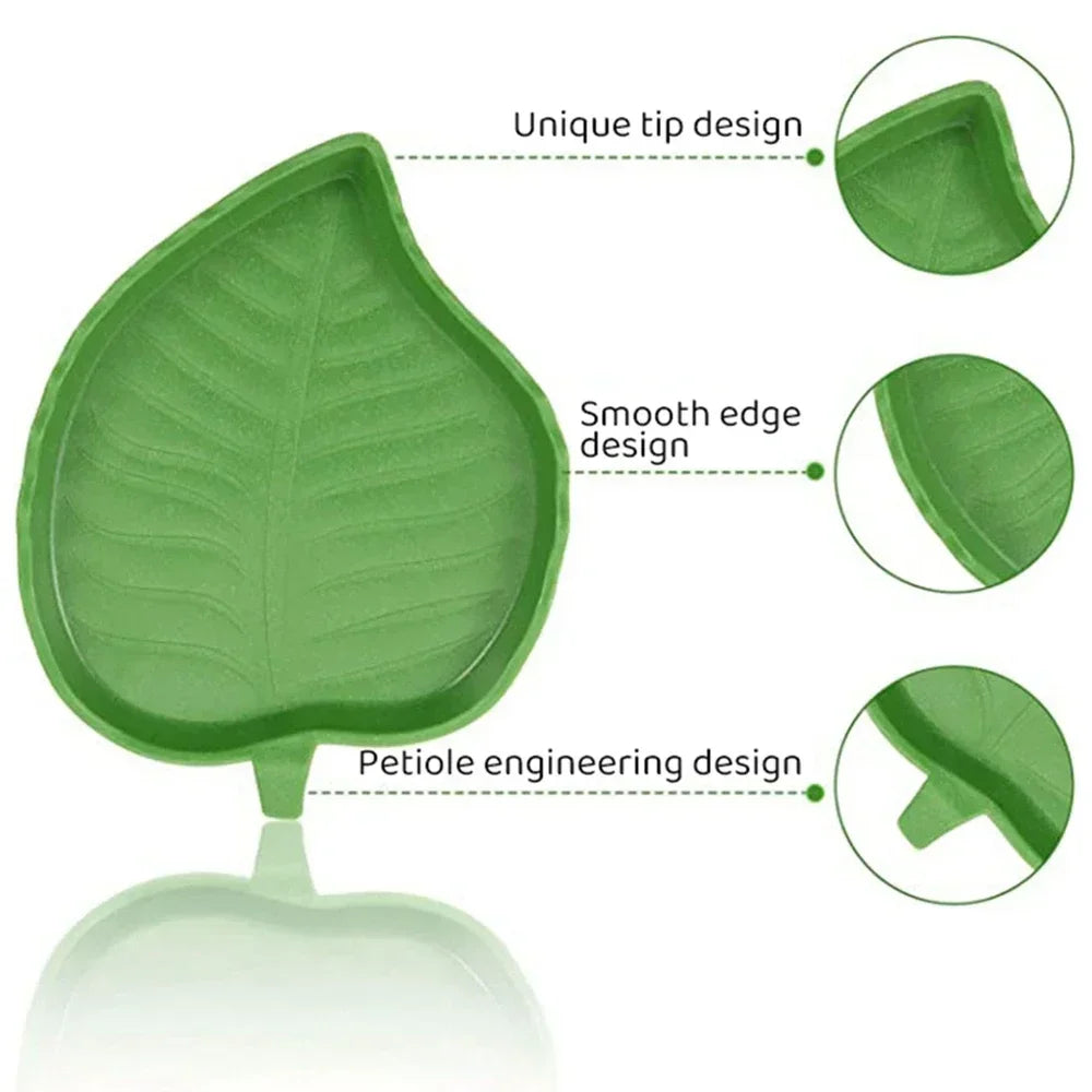 Leaf Shape Reptile Food/Water Bowl