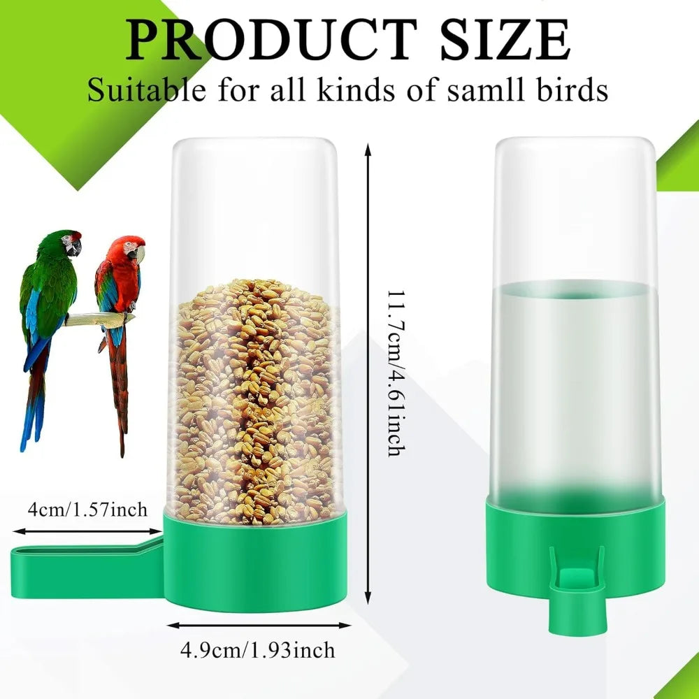 4 pcs Plastic Bird Water Feeder Drinker Clip