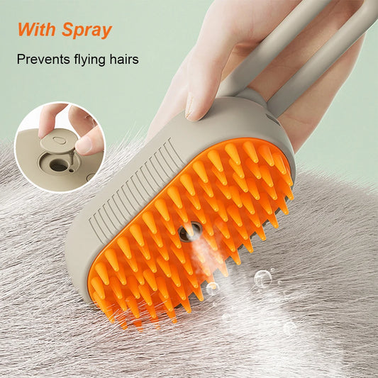 Rechargeable Pet Steam Grooming Brush