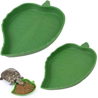Leaf Shape Reptile Food/Water Bowl
