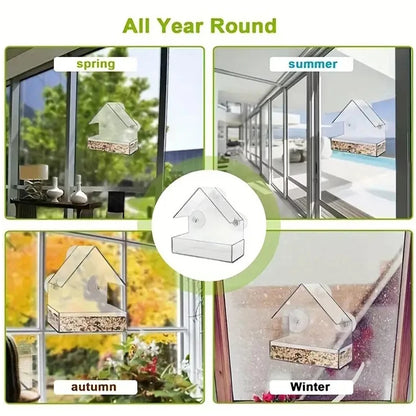 Transparent Window Bird Feeder