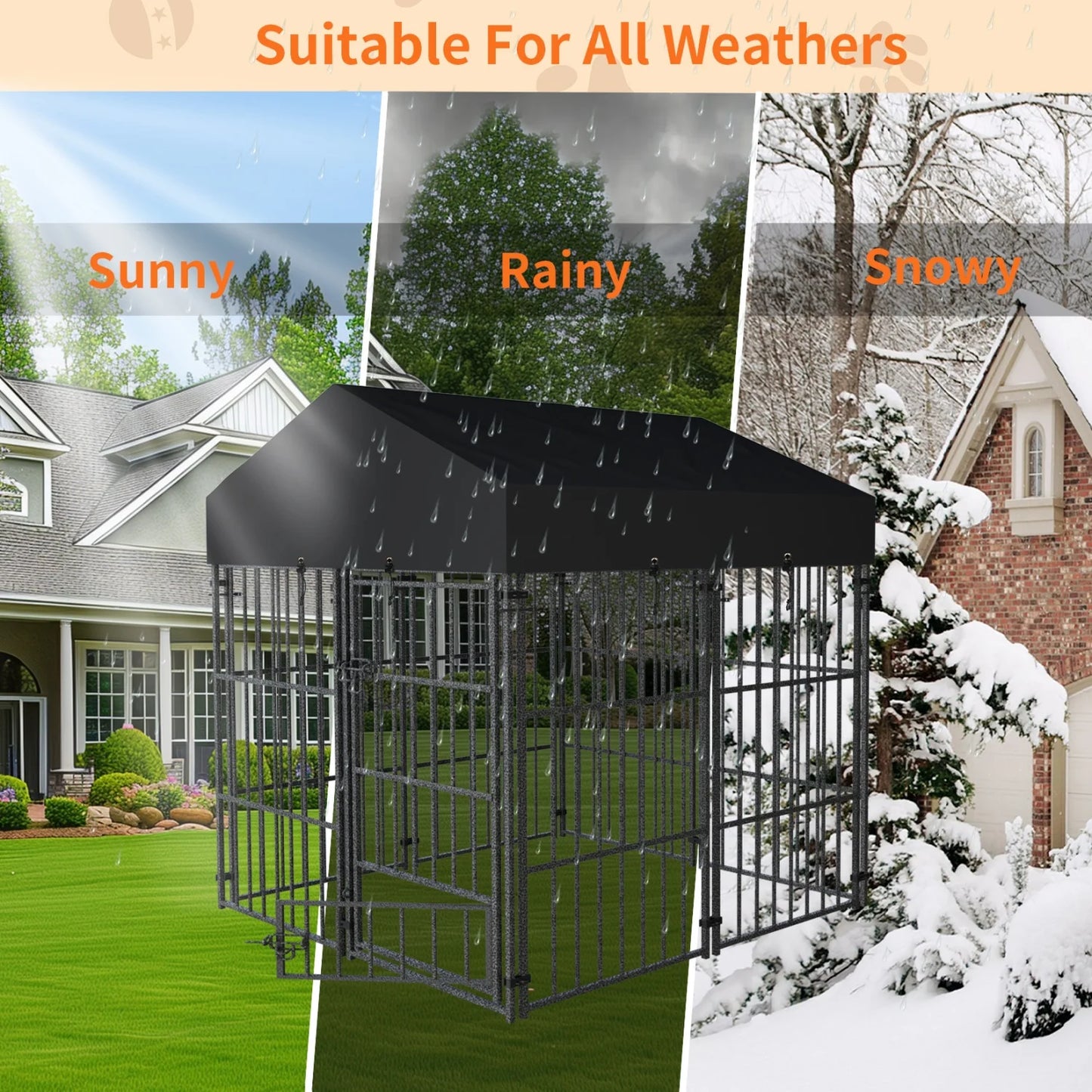 XS-L Outdoor Heavy Duty Pet Kennel with Roof