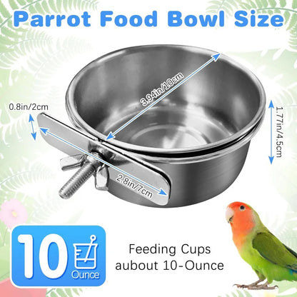 2pcs. Bird Cage Feeder Cups